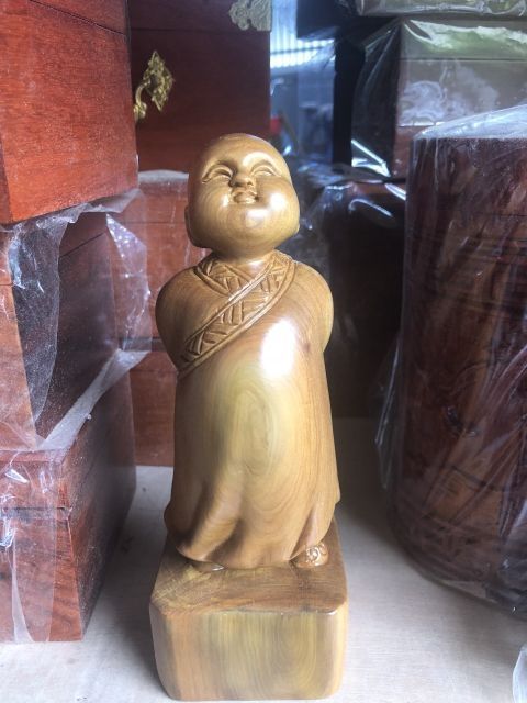 Tượng tùy duyên gỗ bach xanh &amp; gỗ hương đá( hỏa tốc 1 giờ)