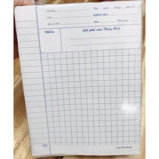 Giấy kiểm tra 1 xấp 10 tờ