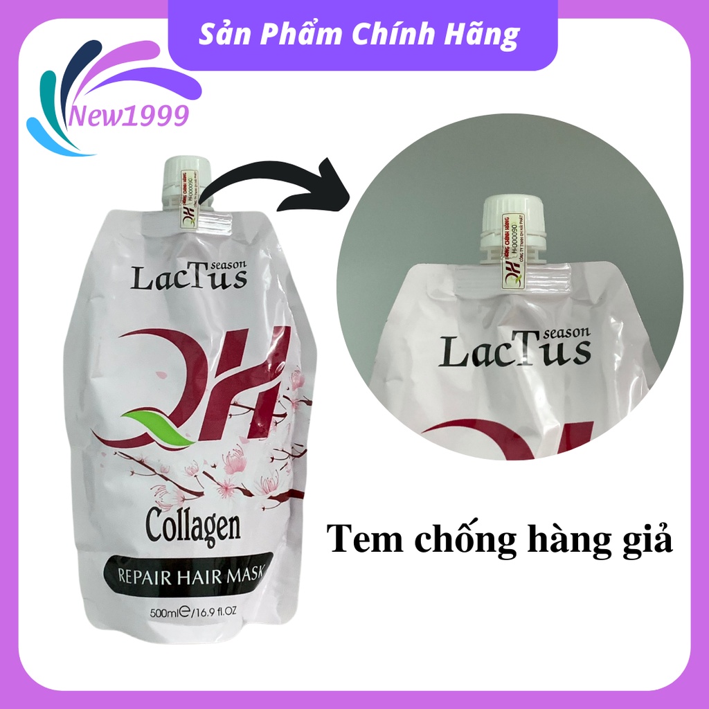 Kem ủ tóc Lactus season 500ml giảm gãy rụng phục hồi hư tổn chống xơ rối và tăng cường độ ẩm