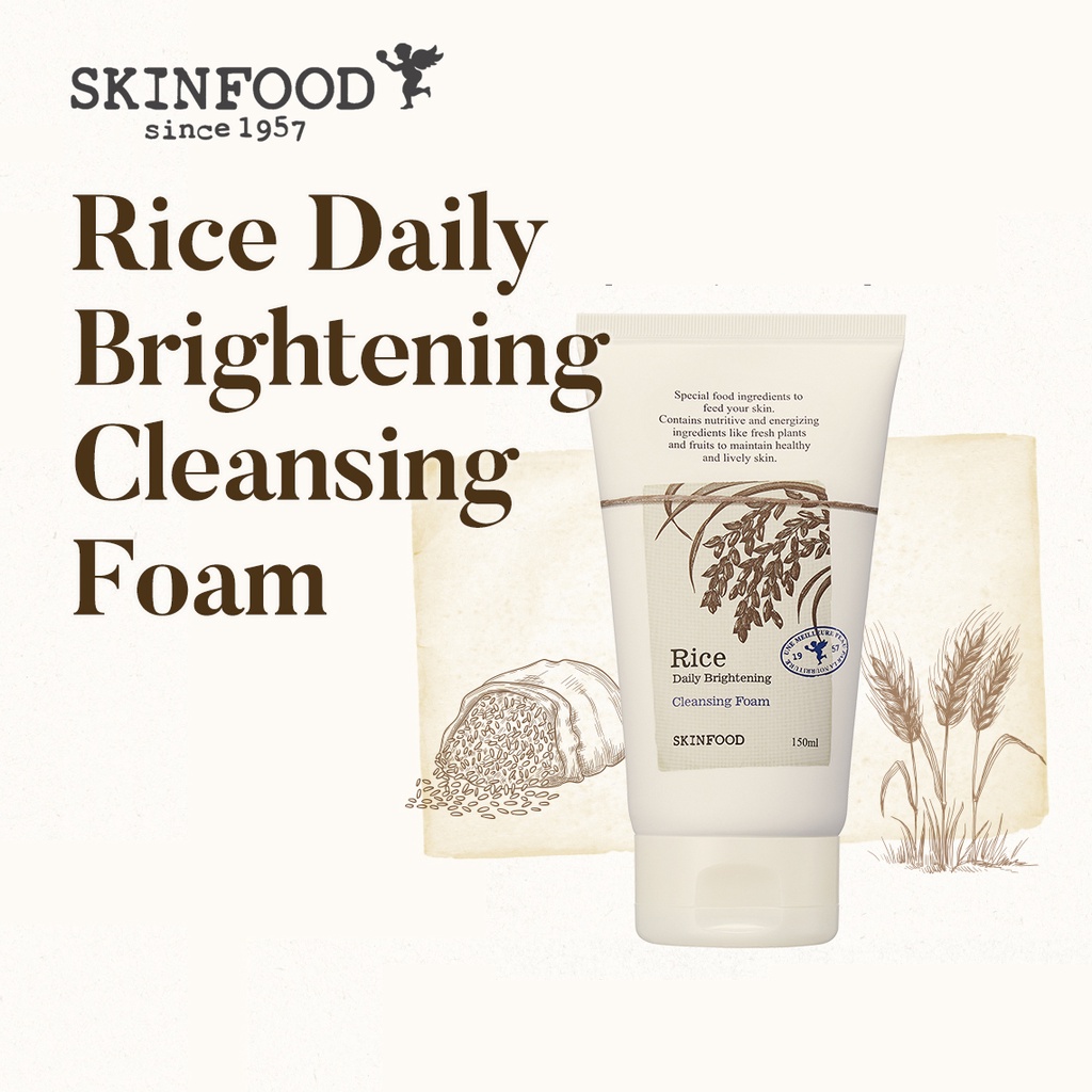 Skinfood Sữa Rửa Mặt Tạo Bọt Chiết Xuất Gạo Làm Sáng Da 150ml