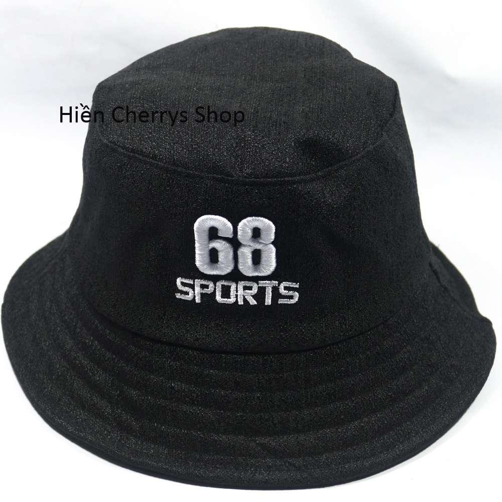 Nón bucket tai bèo thêu chữ B &amp; 68 Sports chất liệu vải Cotton cao cấp thoáng mát mà hợp thời trang