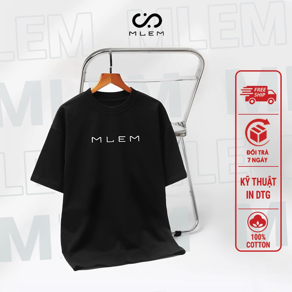 Áo Thun Oversize MLEM Premium Áo Phông Tay Lỡ Nam Nữ Unisex Form Rộng Local Brand Trắng Đen 100% Cotton