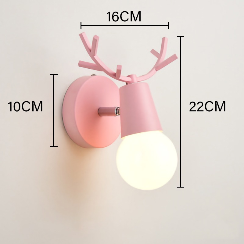 Đèn Led Gắn Tường Hình Sừng Hươu Phong Cách Bắc Âu Sáng Tạo