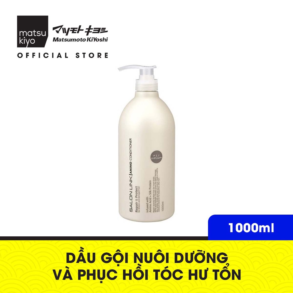 Dầu gội/Dầu xả Amino phục hồi và dưỡng tóc chắc khỏe Matsukiyo Salon Link - 1000ml