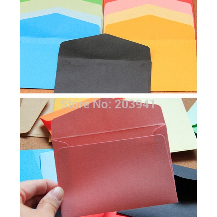 Set 10 Phong Bì mini 118mm * 80mm Màu Kẹo Phong Cách Hàn Quốc