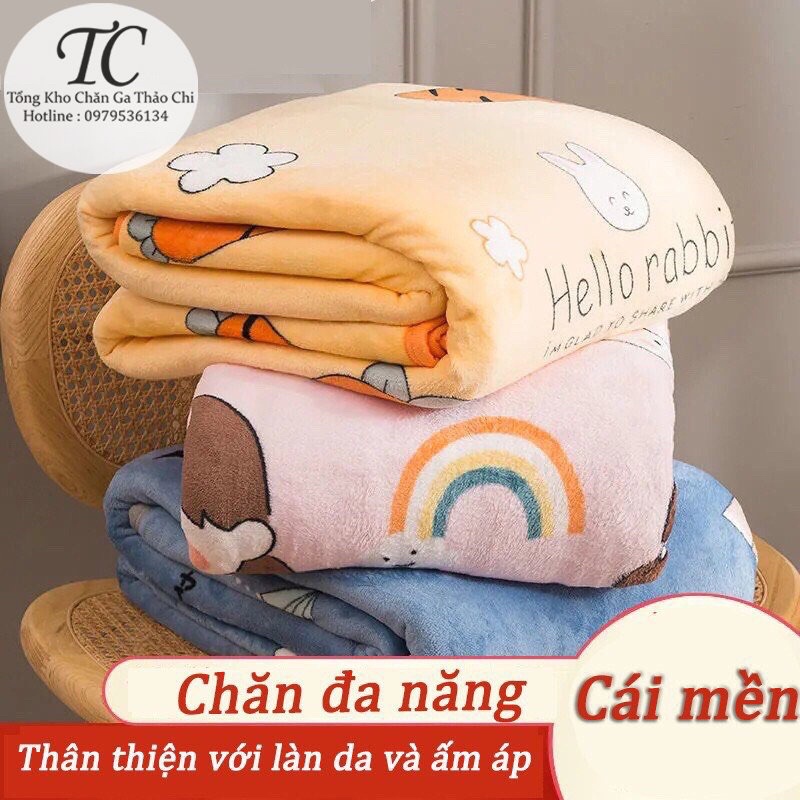 🌸 Chăn Tuyết Nhung Sữa Siêu Mềm Mịn- Thoáng Khí - Khổ Rộng 2m x 2m2 🌸