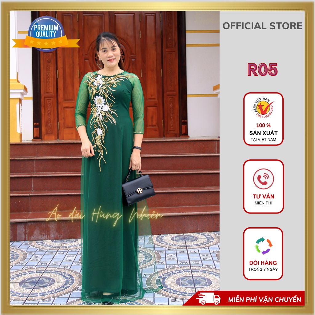 Áo dài nữ - Ren đá cao cấp mặc trong dịp cưới, hỏi, dạ hội, dự tiệc