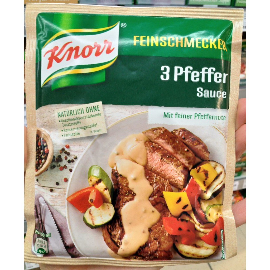 GIA VỊ LÀM BÍT TẾT SỐT TIÊU ĐEN & SỐT NẤM KNORR ĐỨC