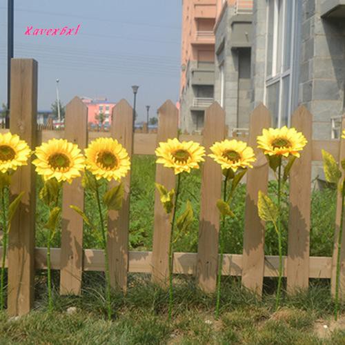 1 Hàng Rào Hoa Hướng Dương Nhân Tạo Trang Trí