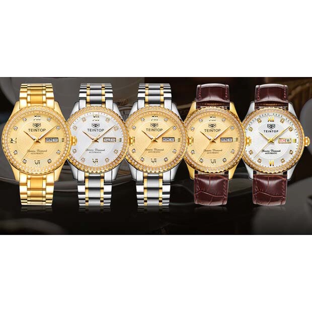 Đồng hồ nam chính hãng Teintop T8629-10 Kính sapphire ,chống xước,Chống nước,dây da máy cơ(Automatic),Bảo Hành 12 Tháng