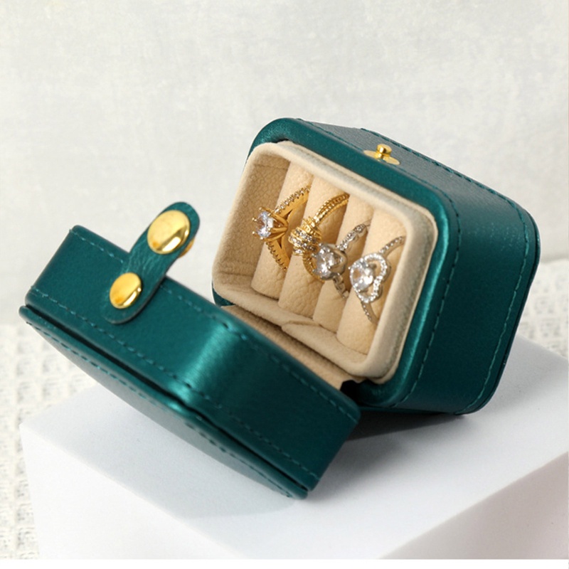 Hộp Đựng Trang Sức Bằng Da PU Thiết Kế Nhỏ Gọn Tiện Lợi Dành Cho Đi Du Lịch