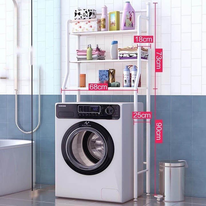 [ GIÁ RẺ NHẤT SHOPEE ] KỆ BỒN CẦU, KỆ MÁY GIẶT INOX 304 ĐA NĂNG KHÔNG KHOAN VÁ KHÔNG ĐỤC TƯỜNG