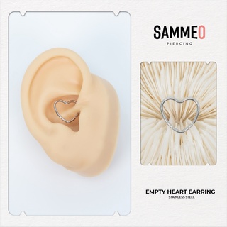Khuyên thép không gỉ Empty Heart