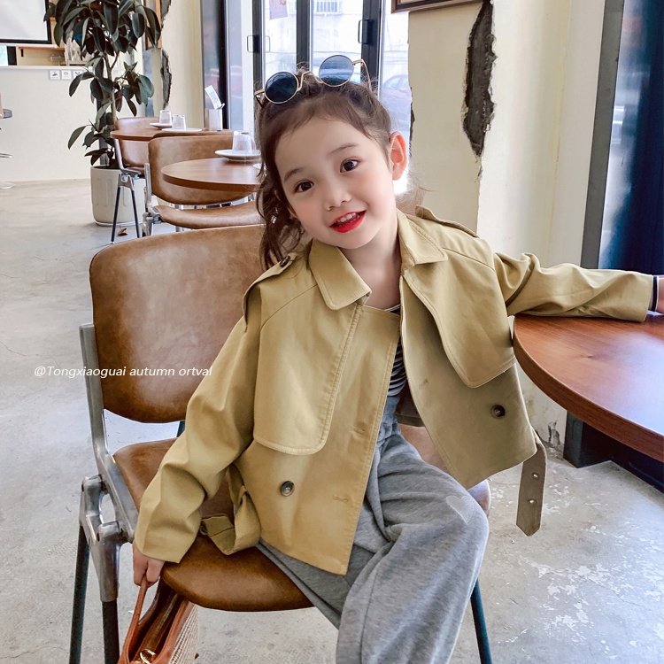 Áo khoác dáng rộng phong cách Hàn Quốc thời trang mùa thu cho bé gái