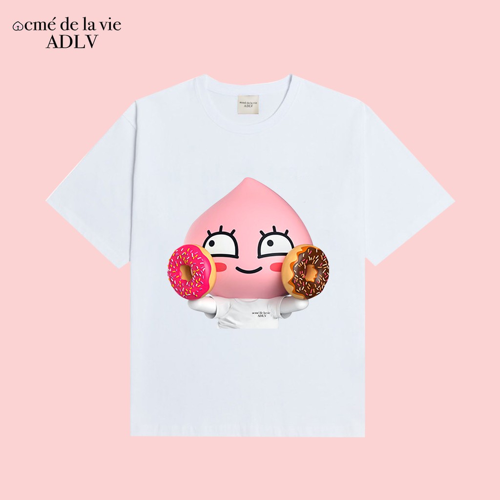 Áo thun nữ ADLVxKAKAOTALK form unisex , áo thun nữ cá tính chất cotton 100% oversize BLACK56 M109
