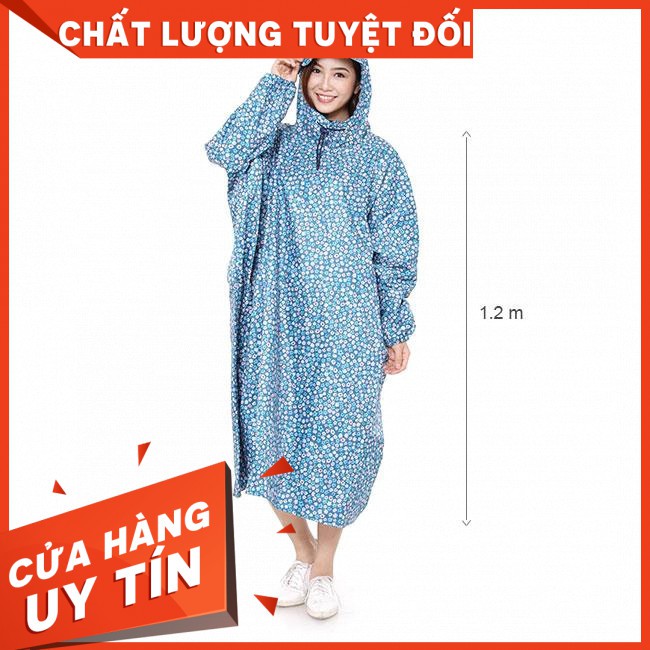 Xả Giá sỉ-Đi mưa-Áo mưa Hoa bít không xẻ tà vải dù tiện lợi-Hàng cao cấphàng chuẩn