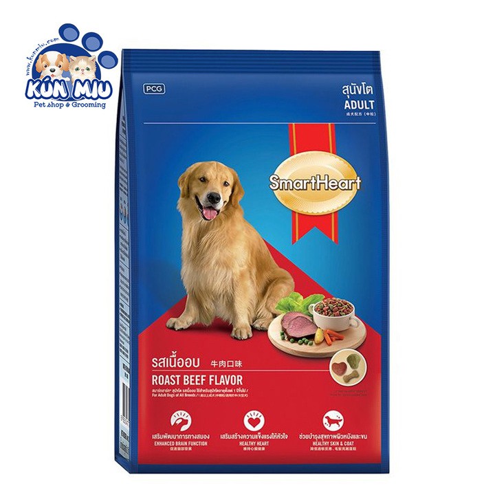Thức ăn cho chó trưởng thành trên 1 tuổi Smartheart Adult Túi 1.5 kg