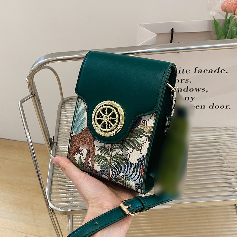 Túi đeo chéo IELGY đựng điện thoại dáng vuông nhỏ in họa tiết niche thời trang dành cho nữ