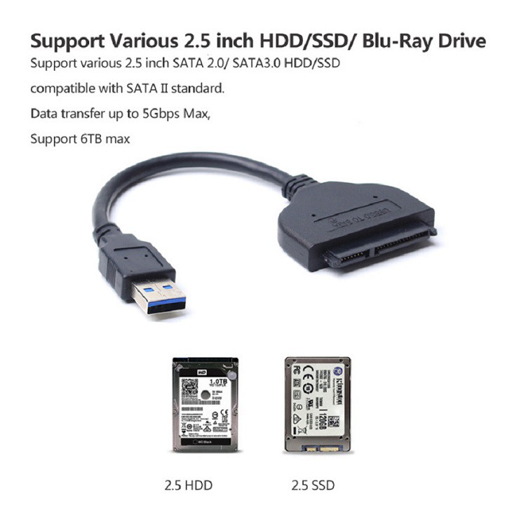 Dây USB 3.0 to sata 1 đầu USB
