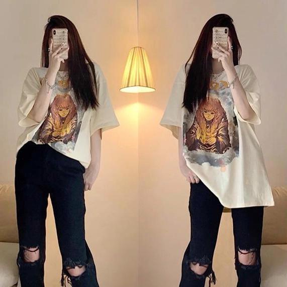 Quần jean dài COZOKC ống đứng phối rách phong cách đường phố cá tính cho nữ