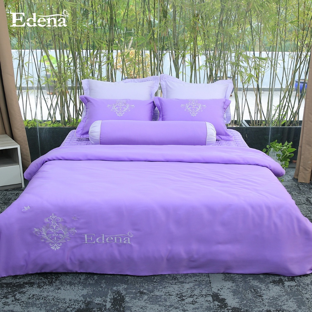 Trọn Bộ Ga Bọc Tencel Edena 7707-7709 5 siêu êm ái Mềm mượt