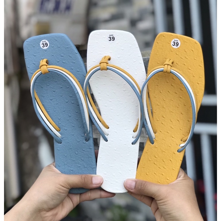 Dep kẹp ngón quai chỉ 3 màu đế bệt đi chơi đi biên cực hot