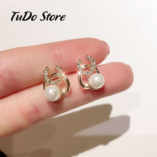 Khuyên tai, bông tai nữ Hàn quốc mạ bạc 925 phong cách trẻ trung cá tính HT9