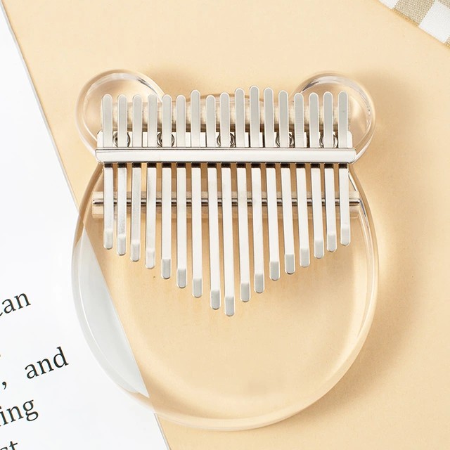 Đàn kalimba trong suốt 17 phím gấu pha lê TONIC-002