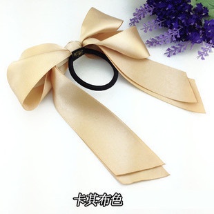 Băng đô nơ hai lớp bằng vải satin dễ thương phong cách Hàn Quốc cho nữ
