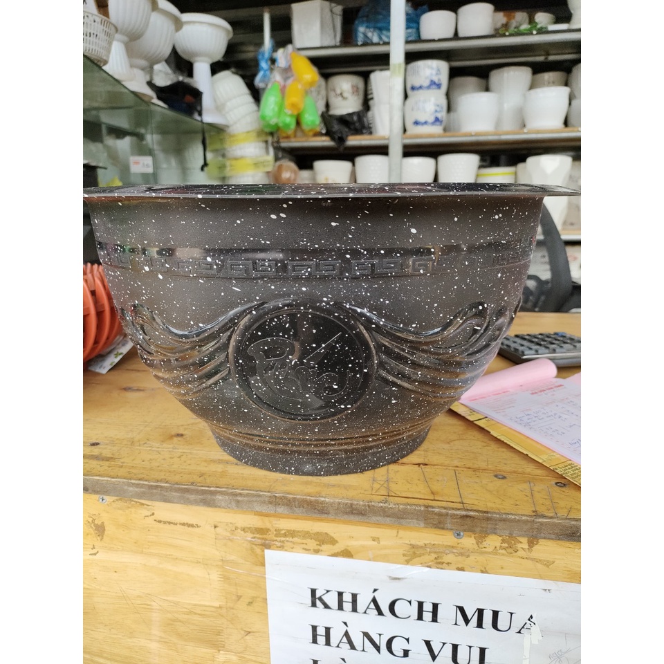 Chậu Không Khoan Lỗ phi 48CM chậu trồng sen nước, trồng hoa súng