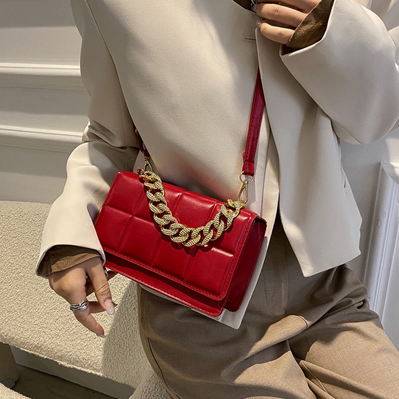 IELGY Túi Đeo Vai Hình Vuông Cỡ Nhỏ Màu Trơn Thời Trang Cho Nữ