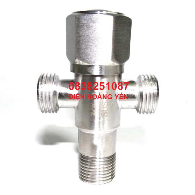 ✌Van Chia Giảm Áp, Van Chữ T, Khóa 2 Đường Nước Inox SUS 304, Không Gỉ Sét, Bảo Hành 2 Năm 5.0✣