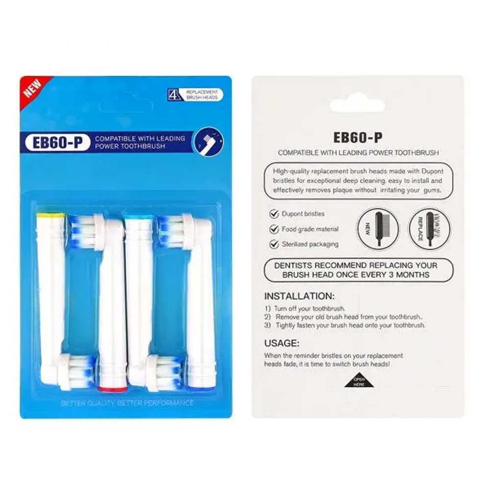 Oral-B EB60-P New Gum Care, set  bộ 4 Đầu Bàn Chải đánh răng điện thay thế Minh House