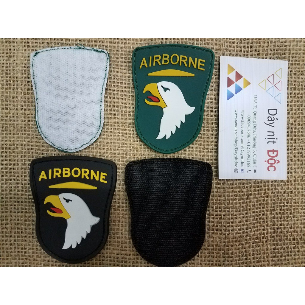 Miếng dán patch nhựa PVC logo trang trí dán balo dán lên nón quần áo có mặt bông