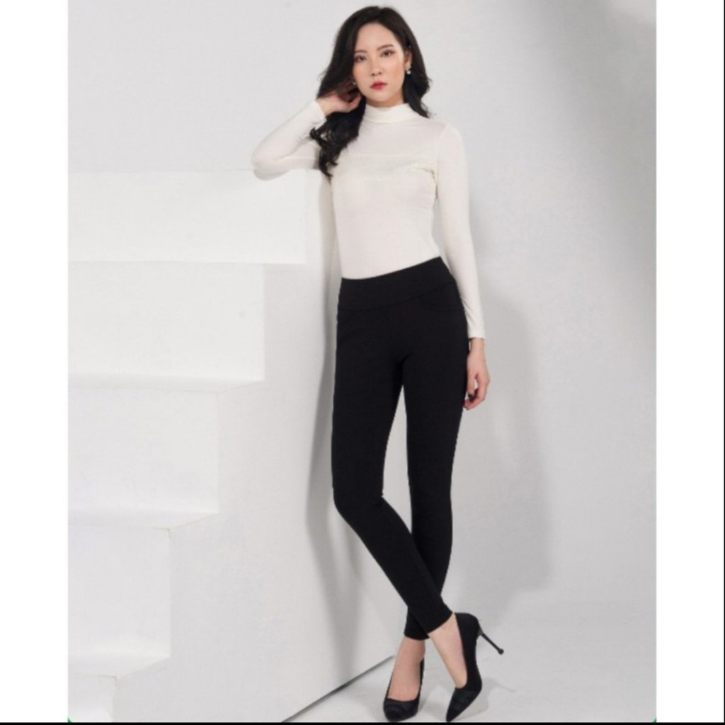 Quần legging trà my store chất umi co giãn tốt quần dài cạp cao cho chị em từ 40kg đến 75kg