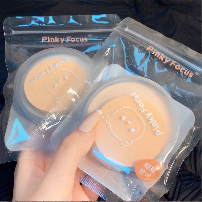 Phấn phủ dạng nén Pink Focus Gấu Kute dành cho da dầu