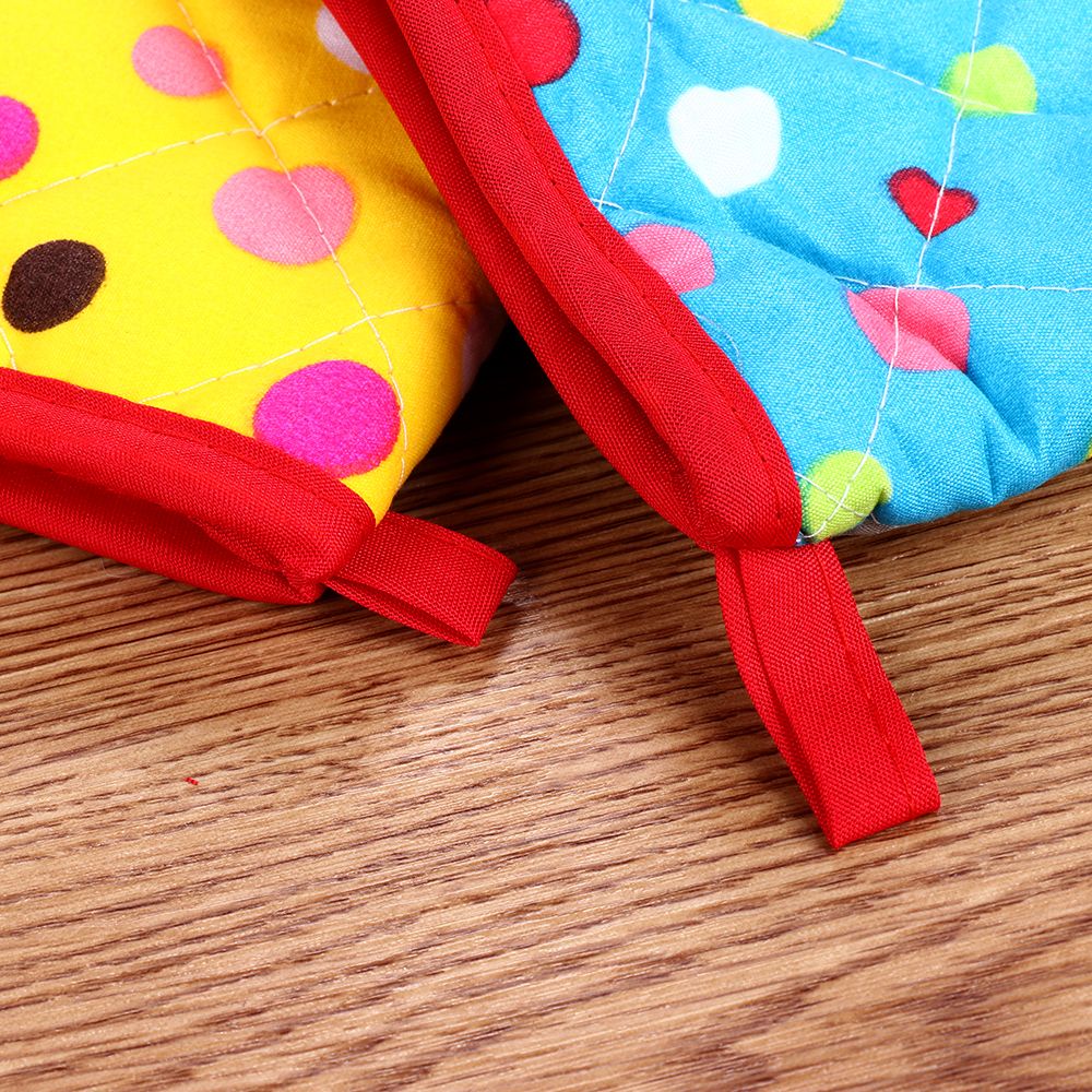 Găng tay cotton dày dặn chống nóng cách nhiệt tiện dụng cho nhà bếp