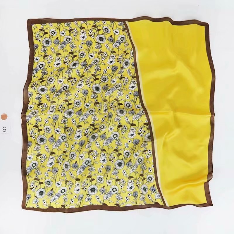 Khăn Choàng Lụa In Hình Vuông 70CM (27.5*27.5 Inches) WJ1026-74