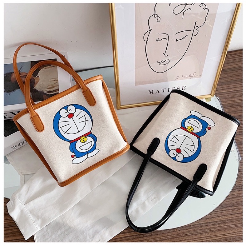 Túi Xách Phong Cách Viền Da Pu Doremon Doraemon