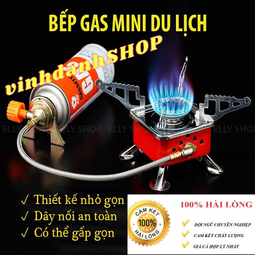 [CÓ SẴN] Bếp ga du lịch mini [TẶNG DÂY DẪN GA ] dã ngoại gấp gọn đa năng tiện lợi- TR393 ,có van điều chỉnh ga cao cấp