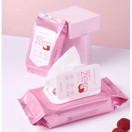 MẪU MỚI - Khăn giấy tẩy trang  Banila Co Clean It Zero Lychee Vita Cleansing Tisue