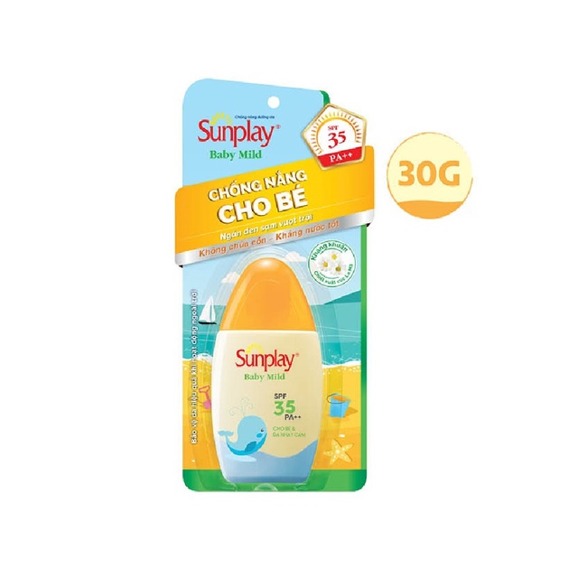 Sữa Chống Nắng Cho Bé Và Da Nhạy Cảm SUNPLAY Baby Mild SPF 35, PA++ 30g