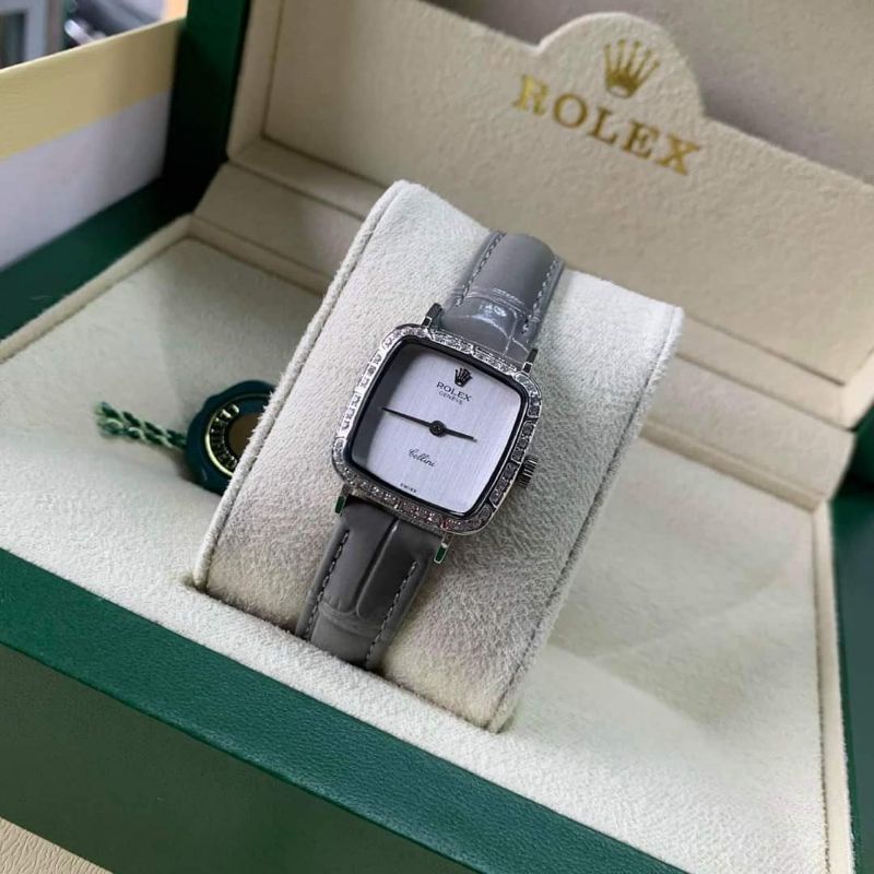 Đồng hồ Nữ SQUARE RO-LEX Quai Da Mặt SHAPHIA