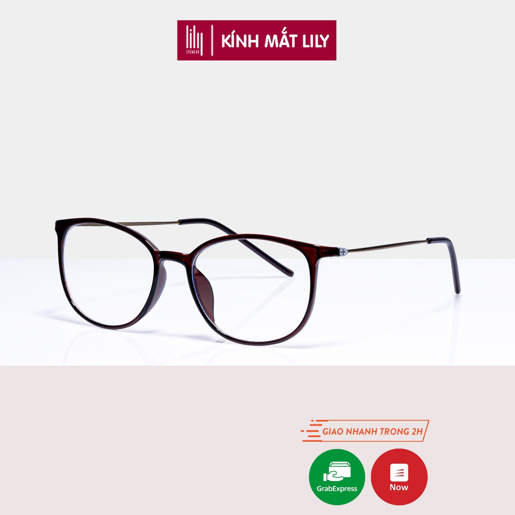 Gọng kính mắt tròn nữ Lilyeyewear càng kính kim loại thanh mảnh nhẹ nhàng 872 | BigBuy360 - bigbuy360.vn