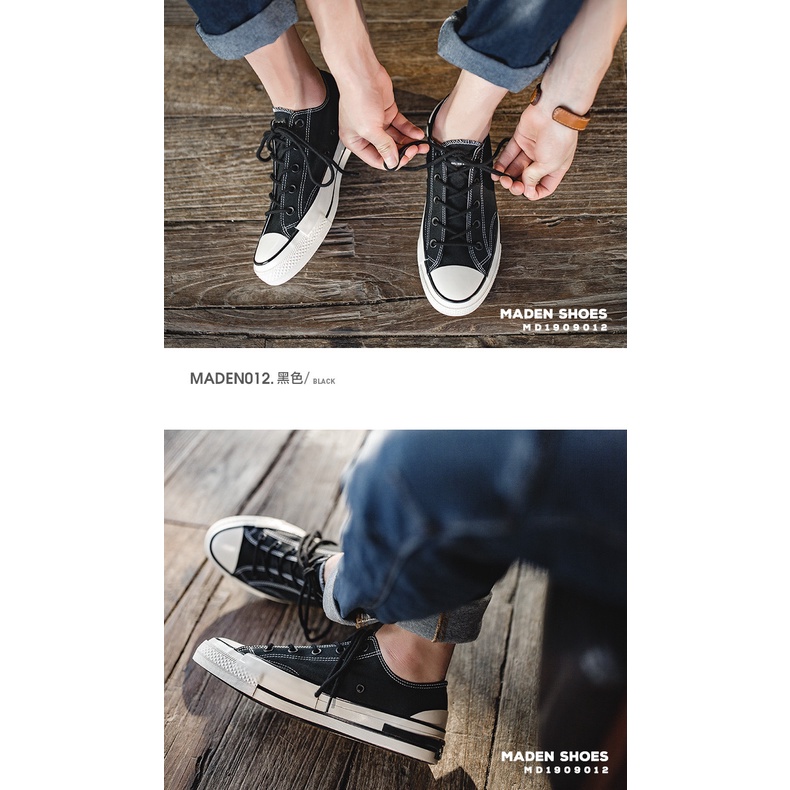 Giày thể thao Maden vải bạt phong cách Hàn Quốc