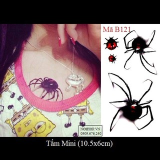 Hình xăm dán nhện B121