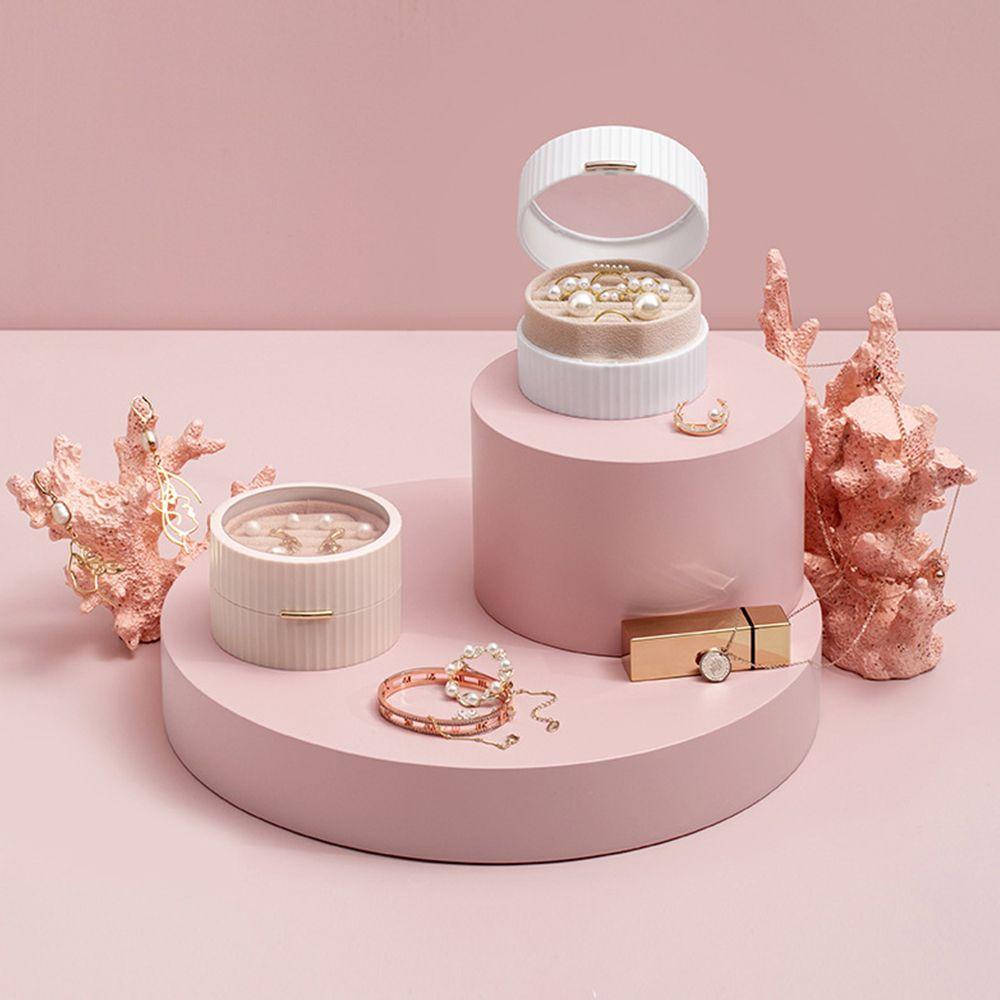 HARRIETT Hộp Đựng Trang Sức Hình Tròn Màu Sắc Macaron Xinh Xắn Cho Nữ