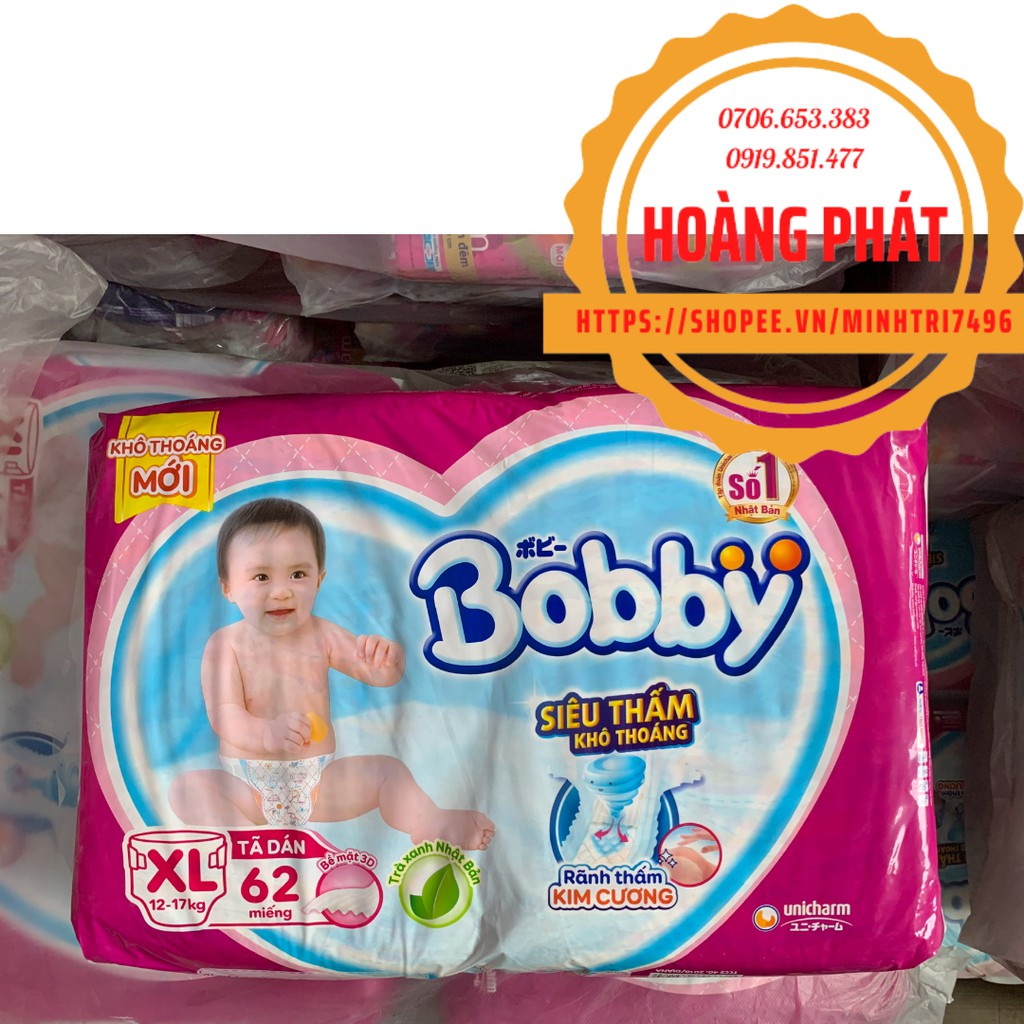 Tã dán trẻ em Bobby siêu thấm size XL, XXL