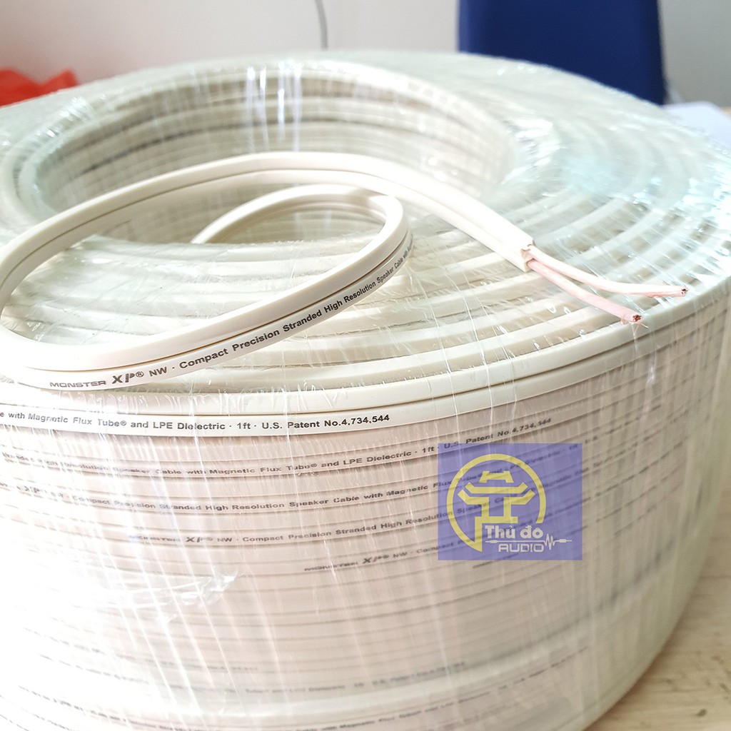 01 mét Dây loa Monster XP Dây màu trắng 2 lõi 240 sợi_ 2 lõi*1.5mm đồng nguyên chất