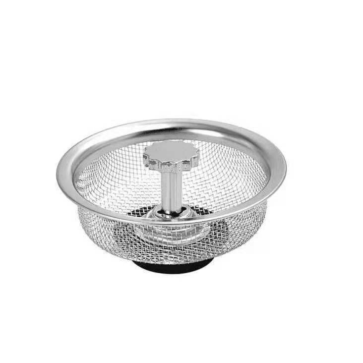Giỏ Lọc Rác Inox Cao Cấp Đậy Bồn Rửa Chén Bát Thoát Nước Nhanh, Rọ Lọc Rác Bồn Rửa Chén Bát, Có Núm Chặn - LOKING